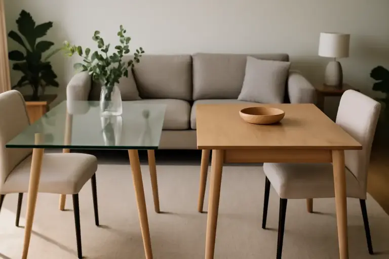 Tavolo da pranzo in vetro o legno? scopri quale materiale valorizza la zona living